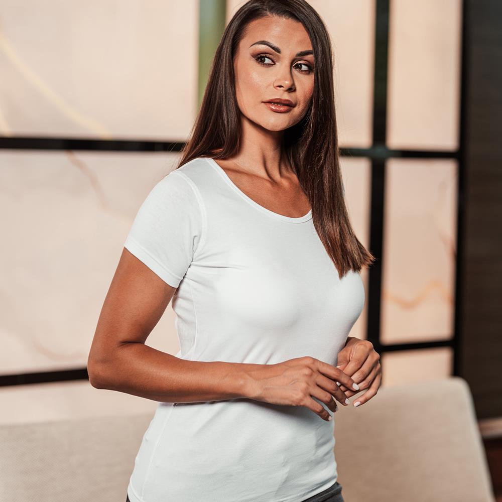 ŽENSKA MAJICA EURO WEAR EF107 Z MOŽNOSTJO VEZENJA ALI TISKA